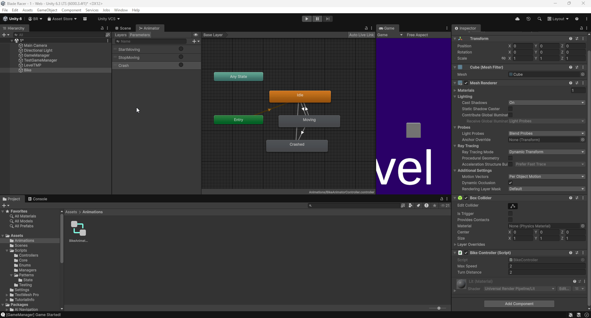 Animator component in Inspector